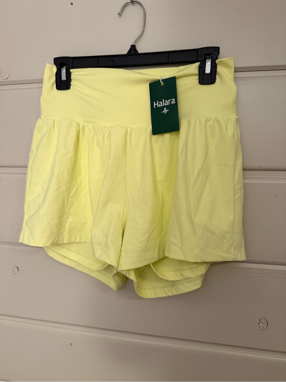 HALARA Lemon Yellow Skort Shorts with Built-In Liner